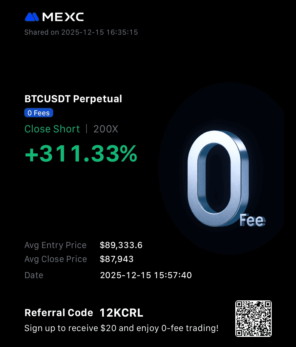 Trading PnL from mulesbe
