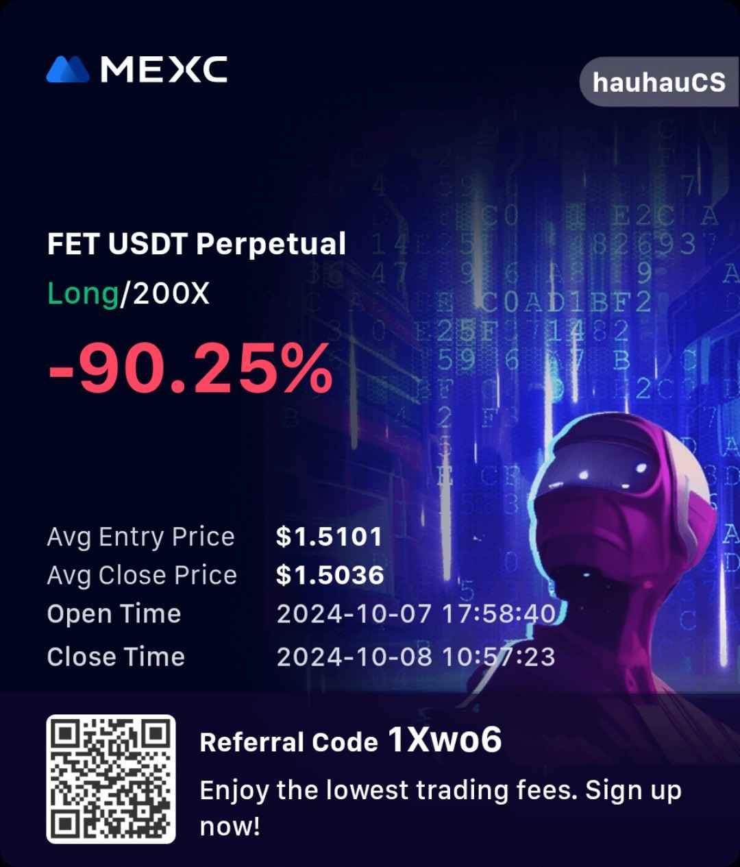 Trading PnL from HauhauCS